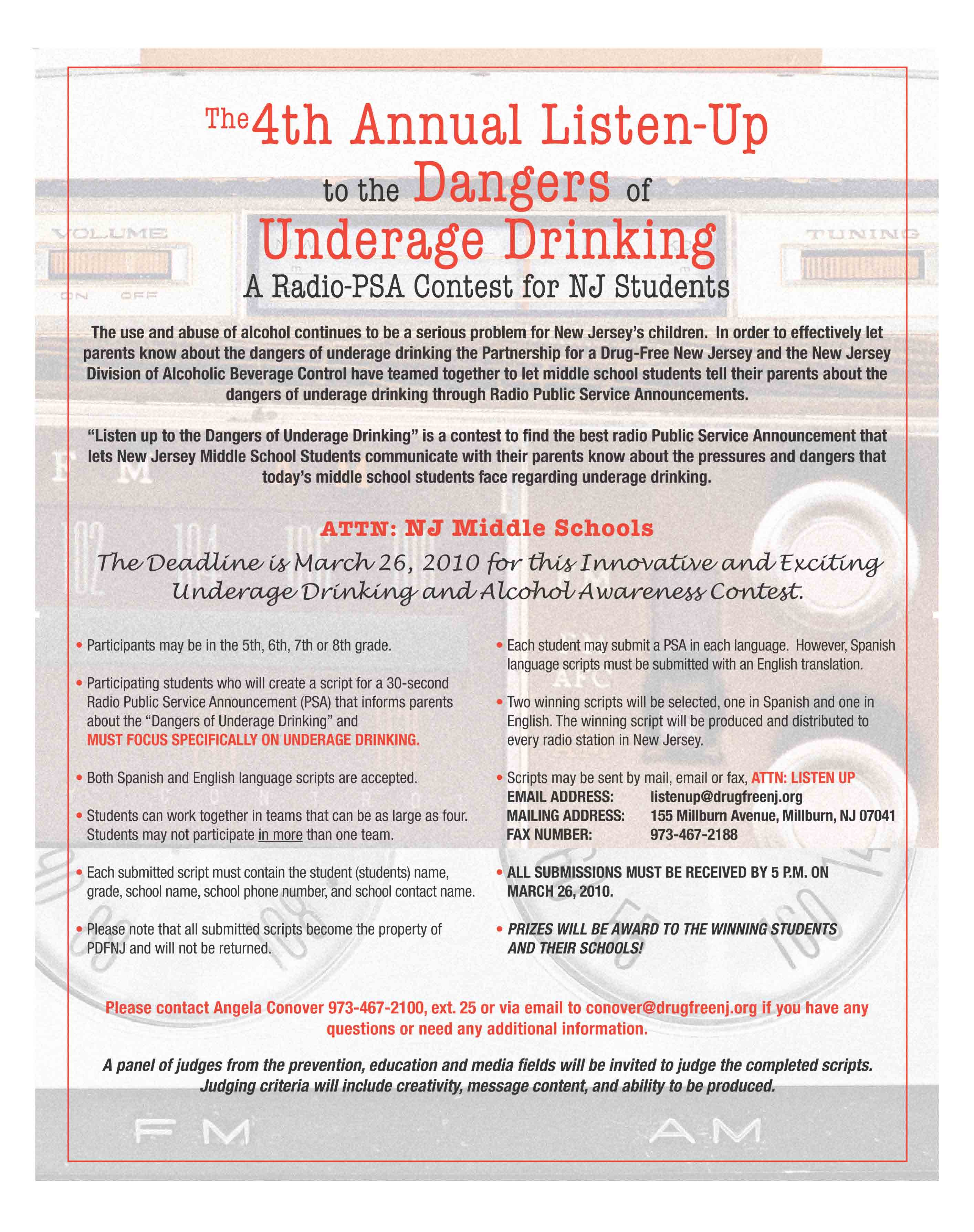 Drug Free NJ News ListenUp Radio PSA Initiative Underway